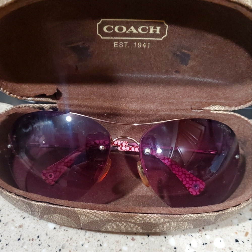 COACH pink butterfly sunglasses